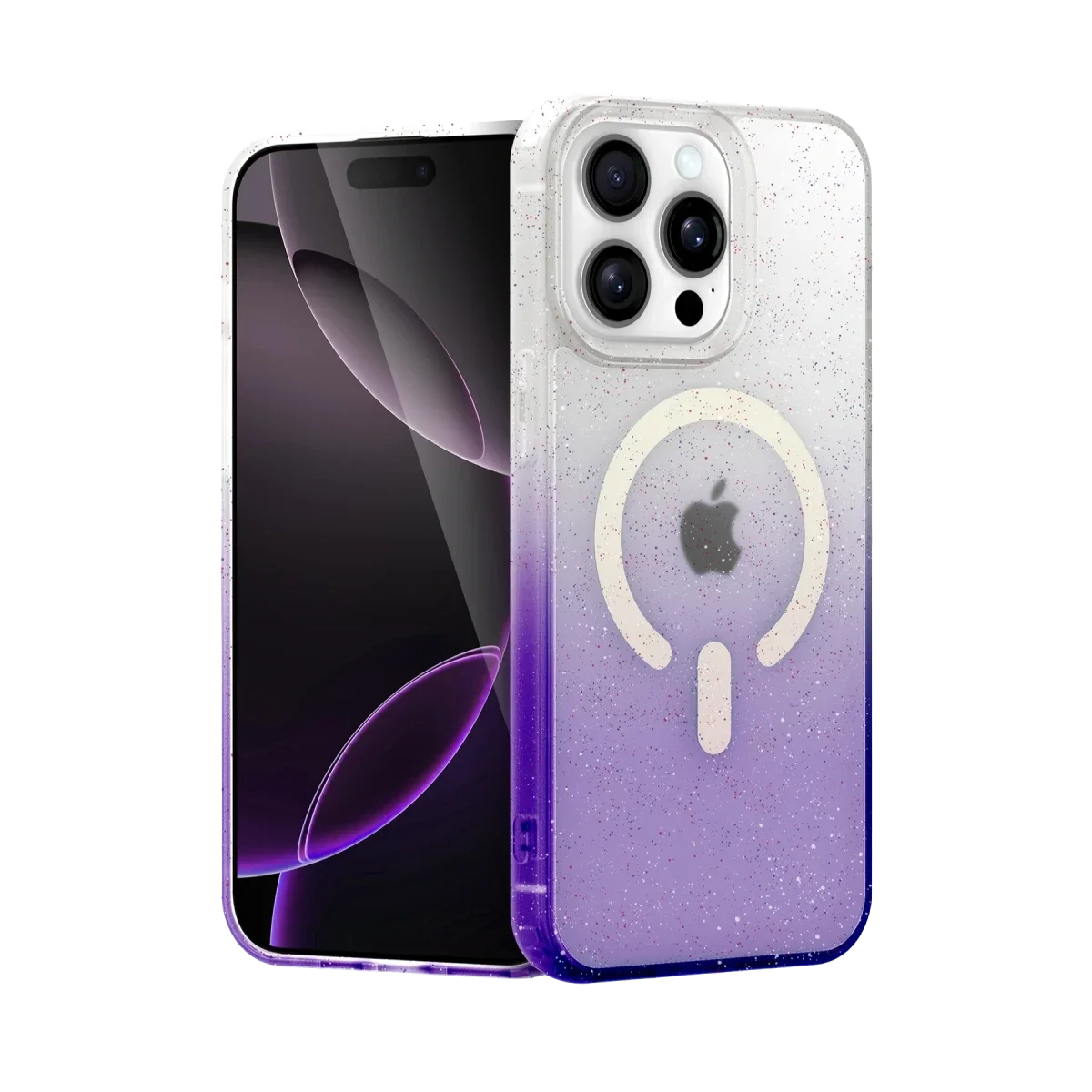 Apple iPhone 15 Pro Max Pummel Shiny Magsafe Kapak - Mor