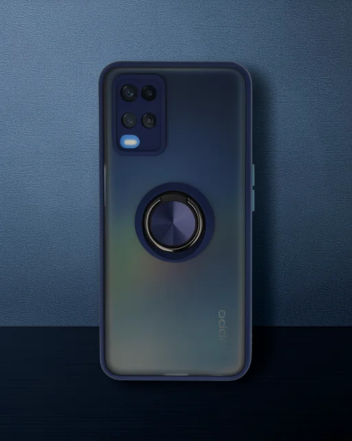 Oppo A54 4g Kılıf Montreal Yüzüklü Silikon Kapak - Lacivert