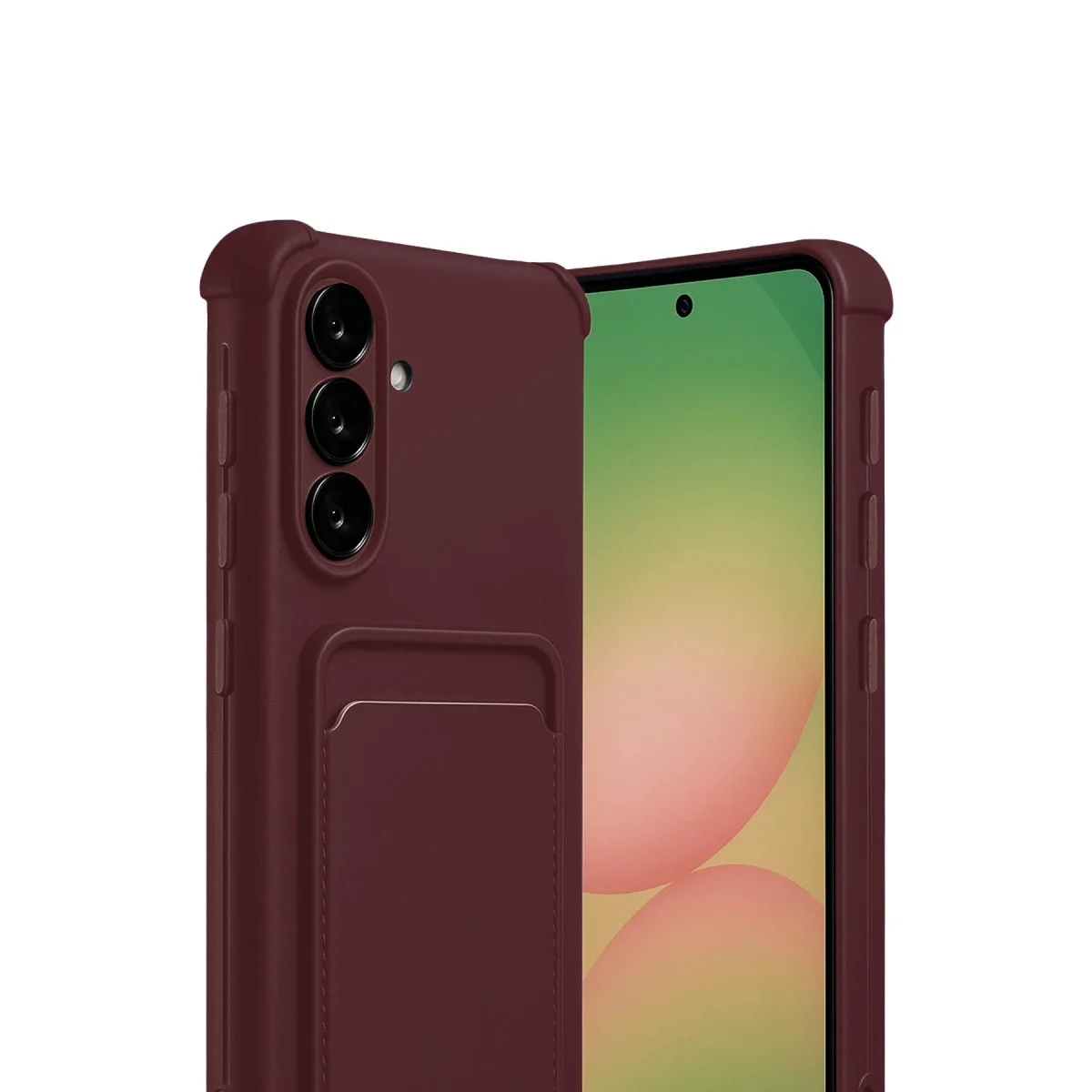 Samsung Galaxy A17 5g Kelvin Kartvizitli Silikon - Bordo görsel 2
