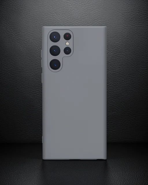Samsung Galaxy S22 Ultra Kılıf Nano İçi Kadife Silikon - Gri