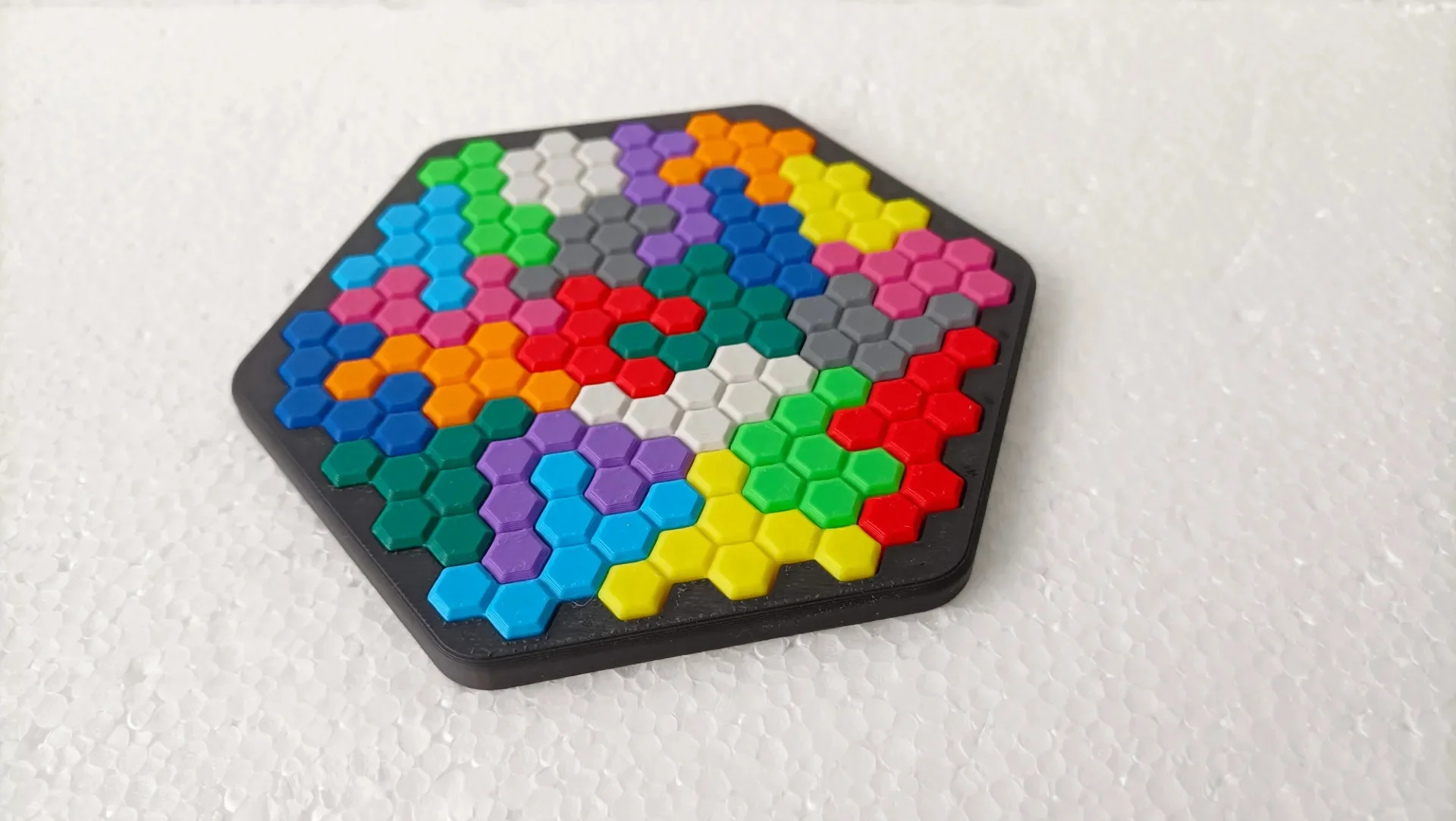 3D Baskı Montessori Altıgen Puzzle - Eğitici Petek Zekâ ve Mantık Oyunu görsel 2