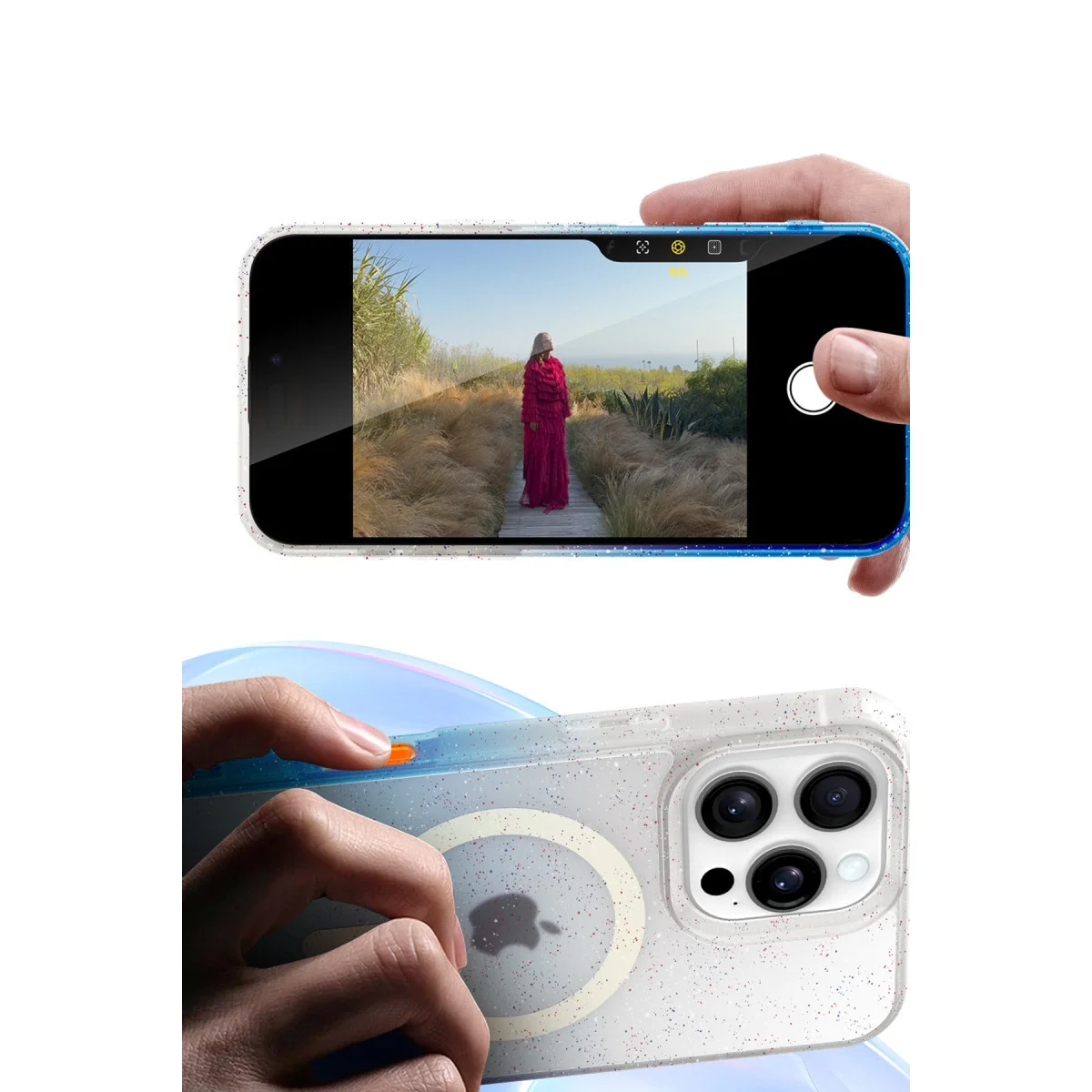 Apple İphone 15 Plus Pummel Shiny Magsafe Kapak - Siyah görsel 5