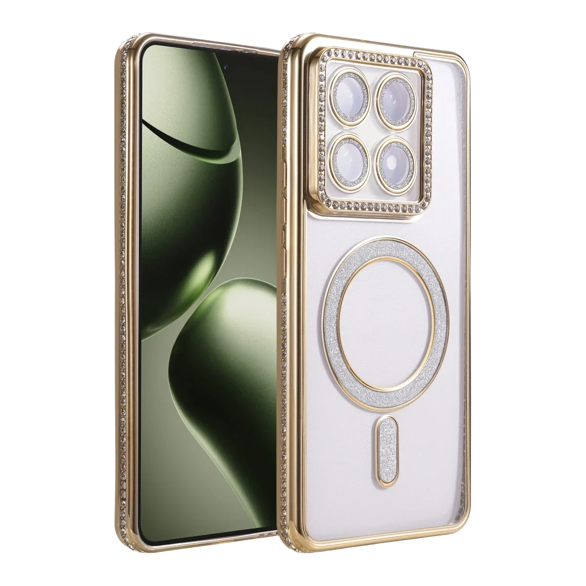 Xiaomi Mi 14T Pro Joke Simli Magneticsafe Kılıf - Gold