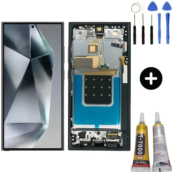 Samsung S24 ULTRA Uyumlu Ekran Çıtalı OLED (GRİ) +