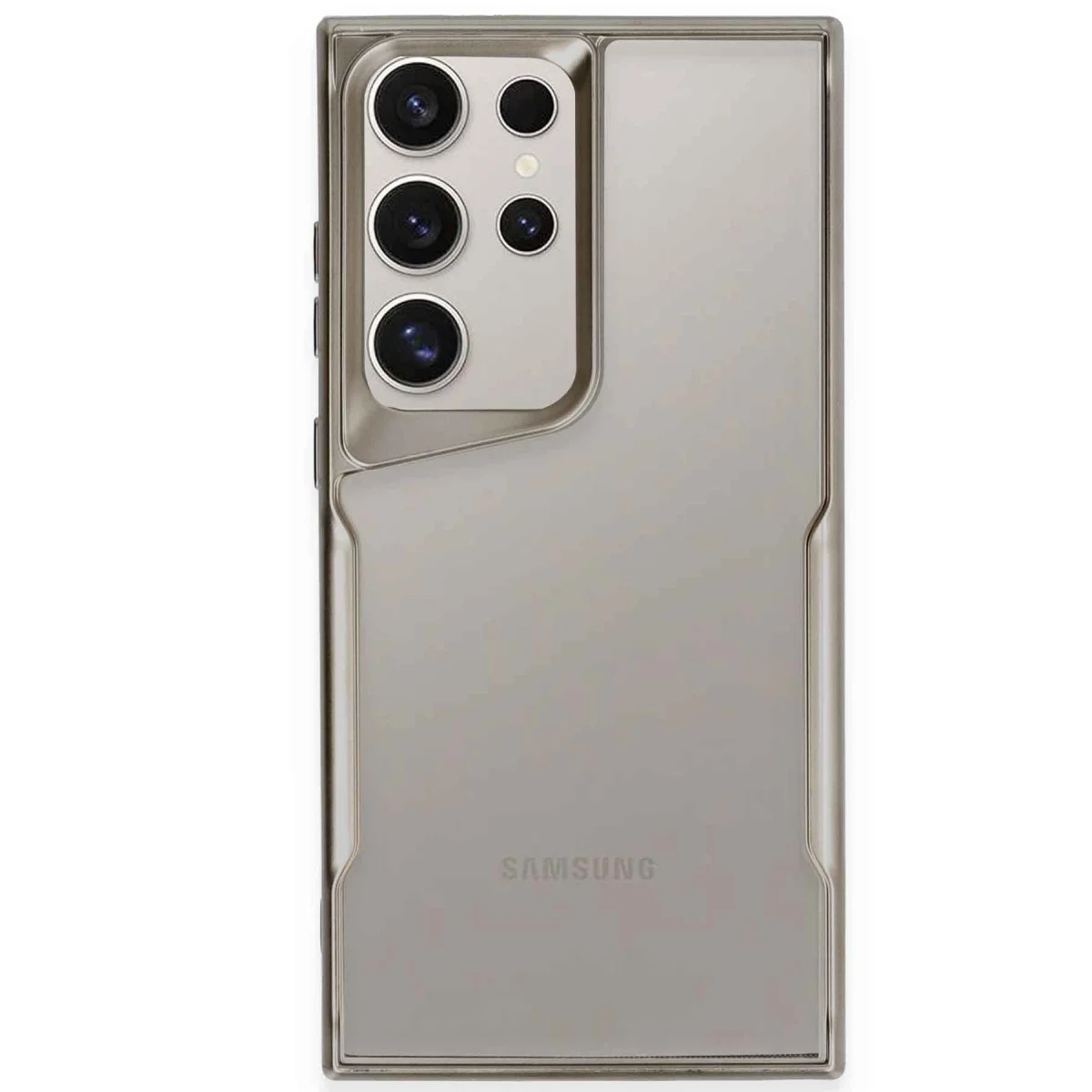 Samsung Galaxy S24 Ultra Kılıf Boyi Silikon Kapak - Titan Gri