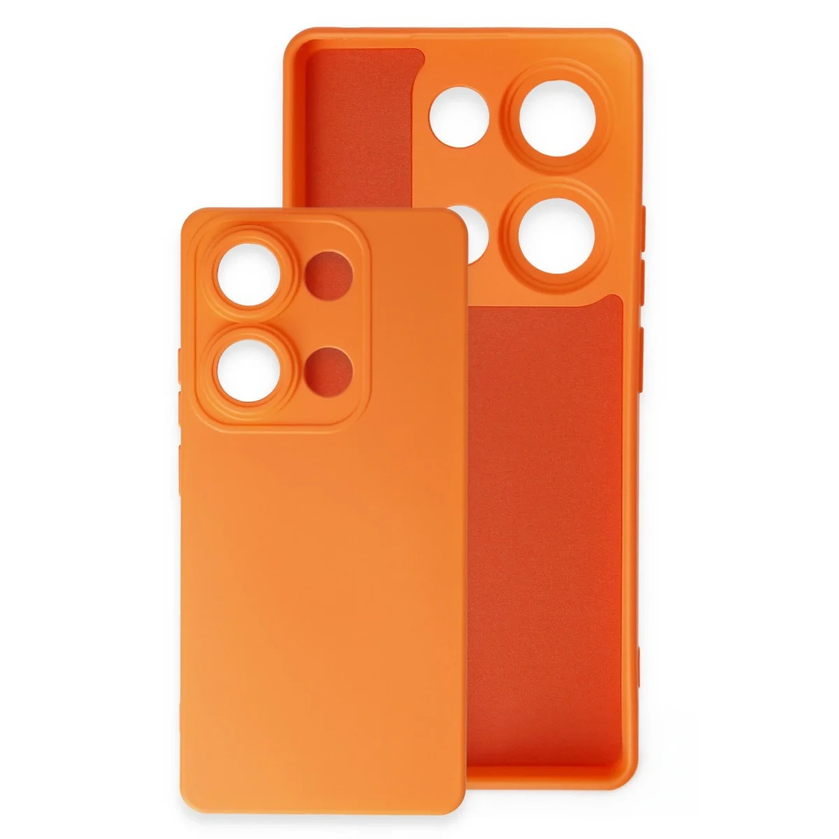 Xiaomi Redmi Note 13 Pro 4g Kılıf Nano İçi Kadife Silikon - Pudra görsel 2