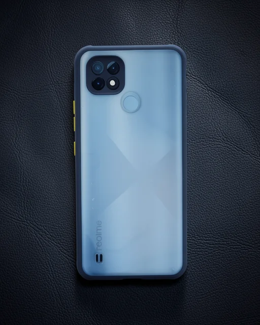 Realme C21 Kılıf Miami Şeffaf Silikon - Lacivert