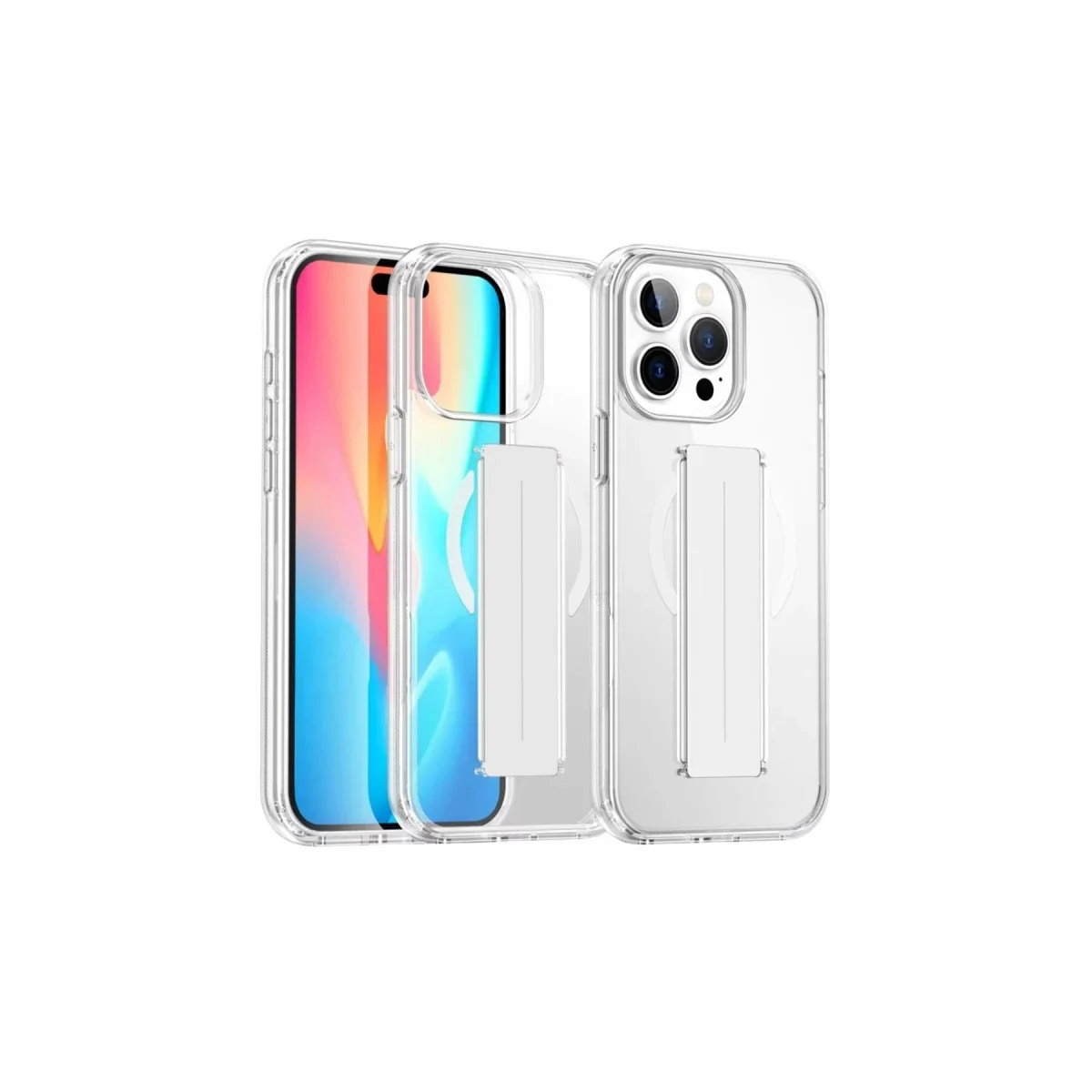 Joko Apple iPhone 14 Pro Max Kılıf Alfa Magsafe Standlı Kapak - Şeffaf
