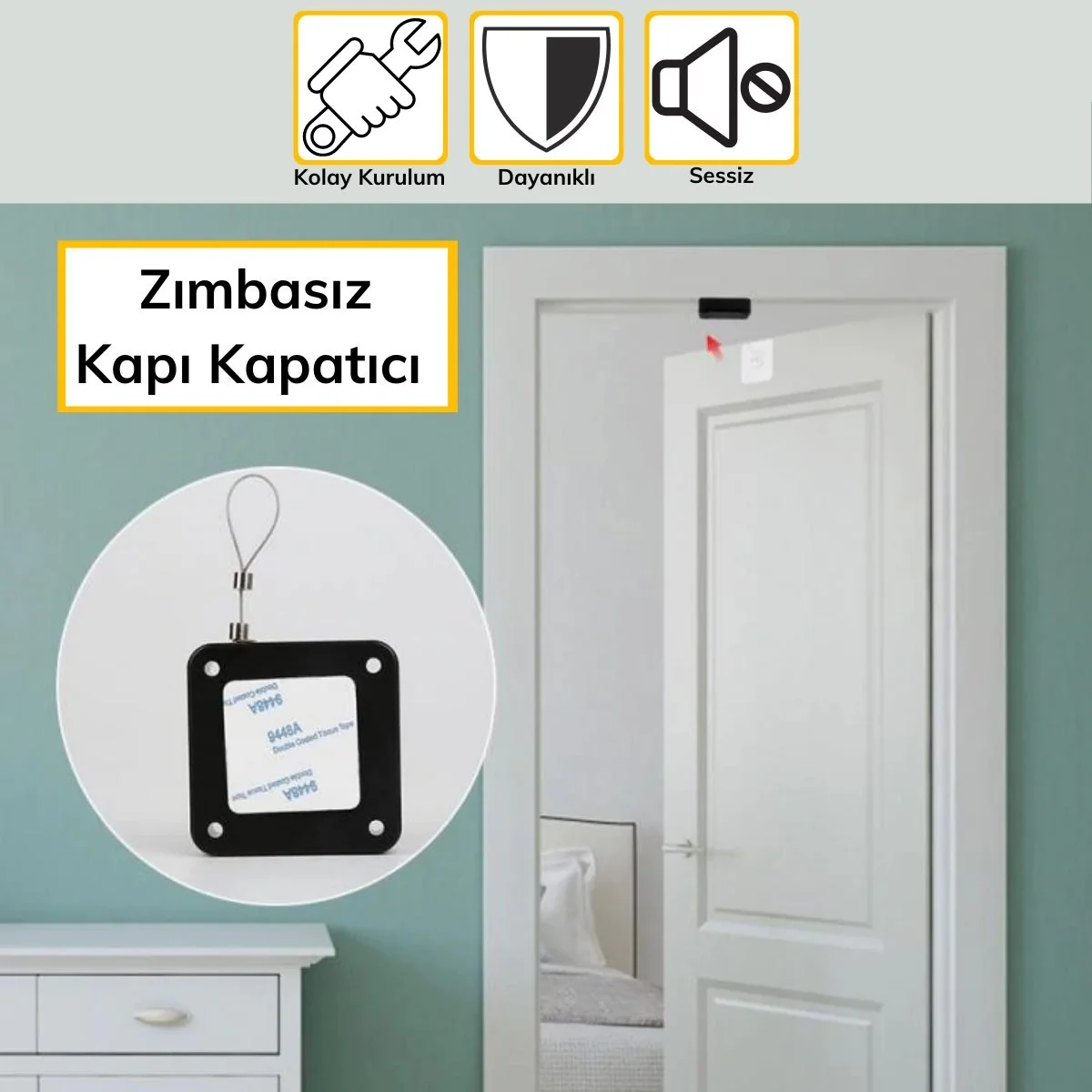 Yangına Dayanıklı Sıva Üstü Tüm Kapılar İçin Uygun Otomatik Kapanan Hızlı Otomatik Kapı Kapatıcı görsel 4