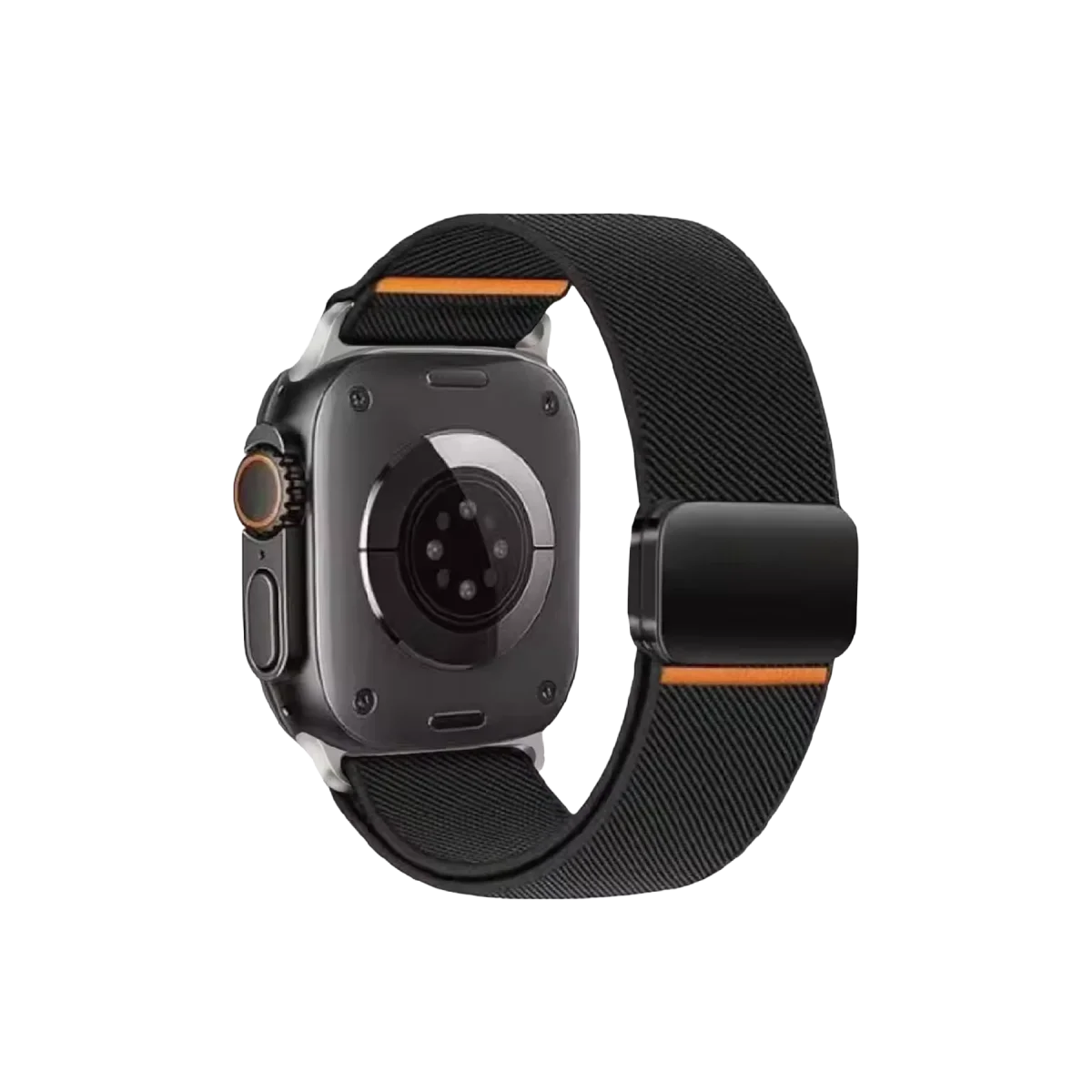 Apple Watch Ultra 49mm Nylon Manyetik Kordon - Siyah