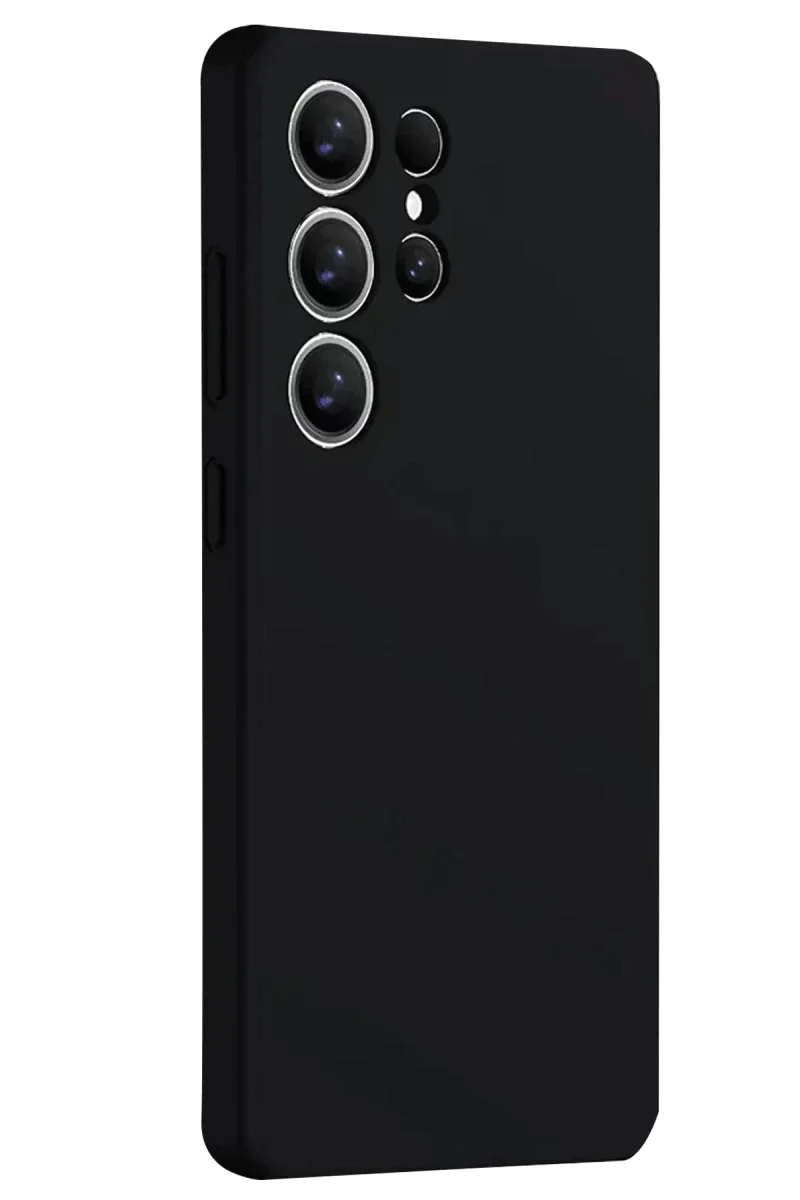 Samsung Galaxy S25 Ultra Kılıf Nano içi Kadife Silikon - Siyah görsel 3