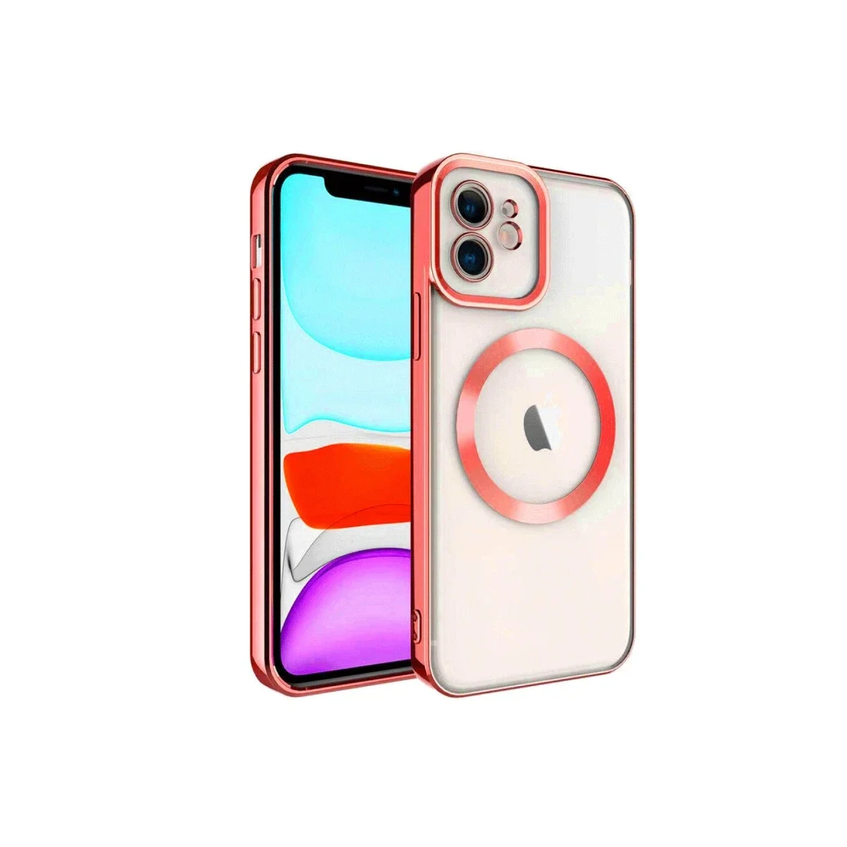 Apple iPhone 12 Kılıf Kross Magneticsafe Kapak - Kırmızı