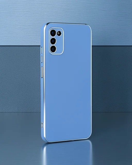 Samsung Galaxy A03s Kılıf Volet Silikon - Mavi