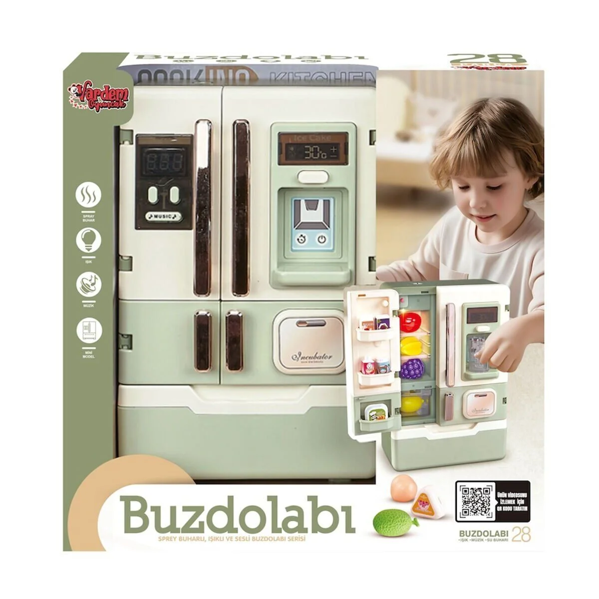 VRD10650 Işıklı Ve Sesli Aksesuarlı Buzdolabı