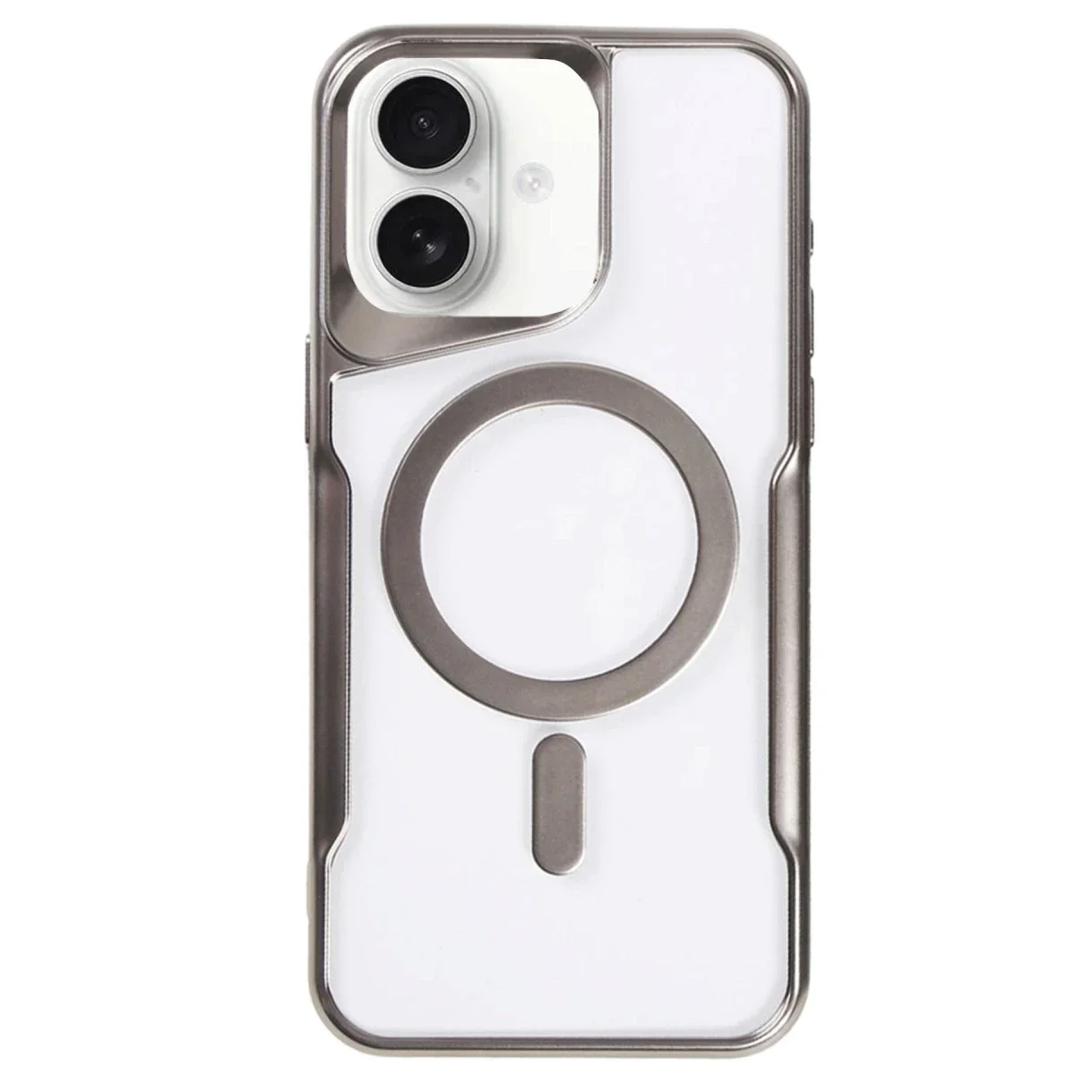 Apple iPhone 16 Plus Kılıf Boyi Magsafe Silikon Kapak - Titan Gri