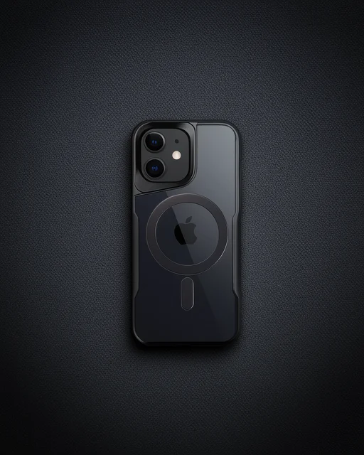Apple İphone 12 Kılıf Boyi Magsafe Silikon Kapak - Siyah
