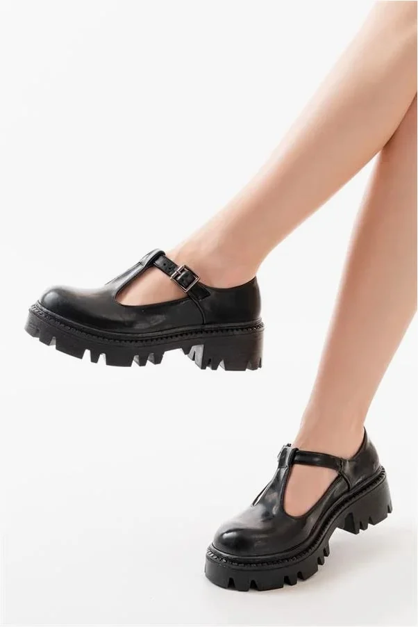 Kadın Rugan Loafer Ayakkabı Ayakkabı Tabanlı Yüksek Casual Günlük görsel 2