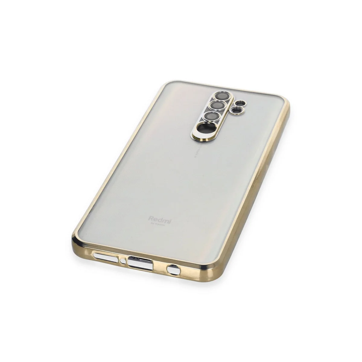 Xiaomi Redmi Note 8 Pro Kılıf Razer Lensli Silikon - Gold görsel 4