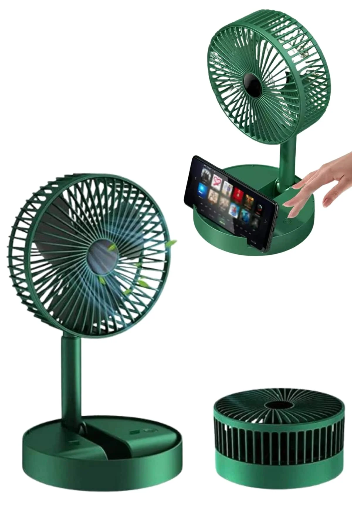 Katlanabilir Usb Şarjlı Masaüstü Soğutucu Mini Fan Telefon Tutucu görsel 5