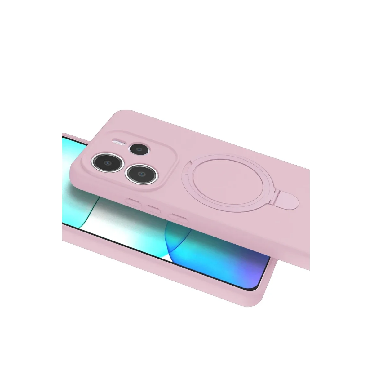 Xiaomi Redmi Note 14 4G Regal Magsafe Standlı Kapak - Açık Pembe görsel 4