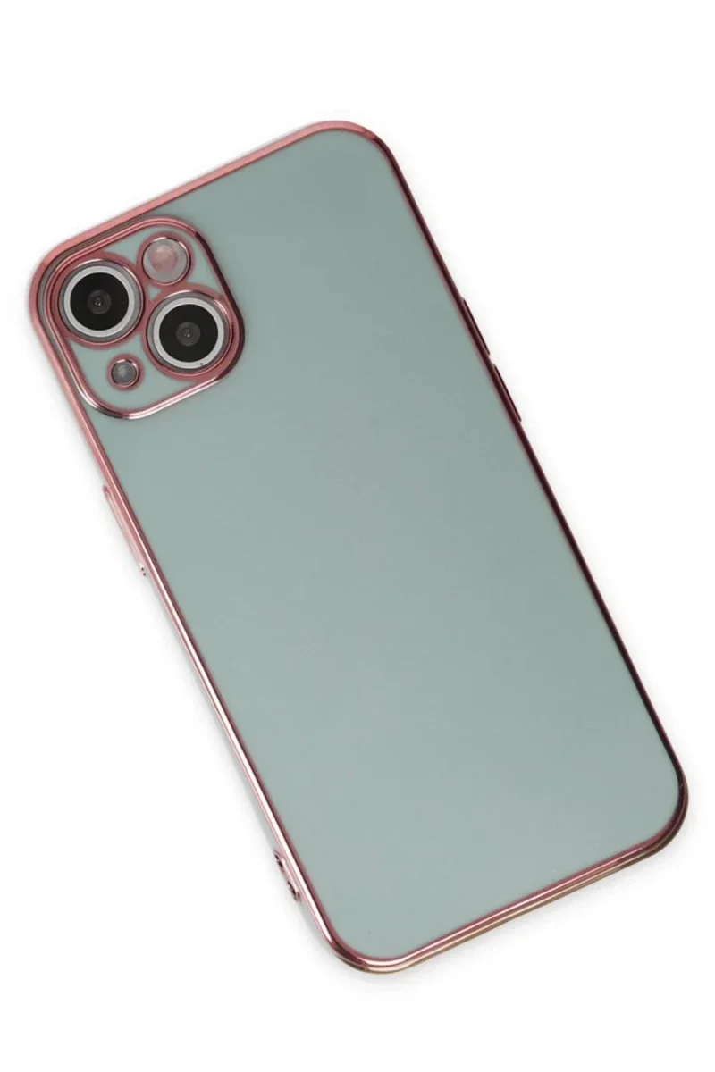 Apple iPhone 15 Kılıf Volet Silikon - Açık Yeşil görsel 2