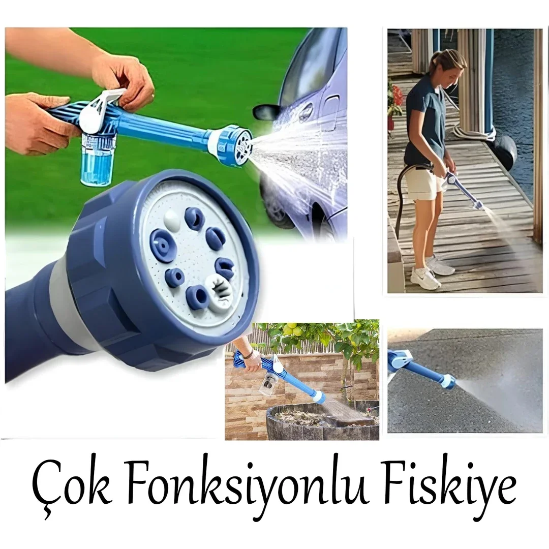 Otomobil Yıkama Sulama Fonksiyonlu Su Püskürtme Tabancası Deterjanlı Akıllı Tayzikli Basınçlı Bahçe görsel 4