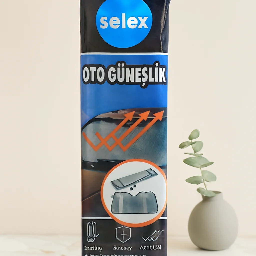 Vantuzlu Oto Güneşlik 130x60 cm (Balonlu Lüks) görsel 2