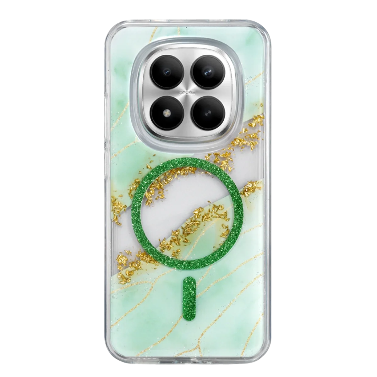 Onegif Xiao Red Note 15 Pro Plus 5g Lotus Simli Magsafe Kapak - Yeşil görsel 3