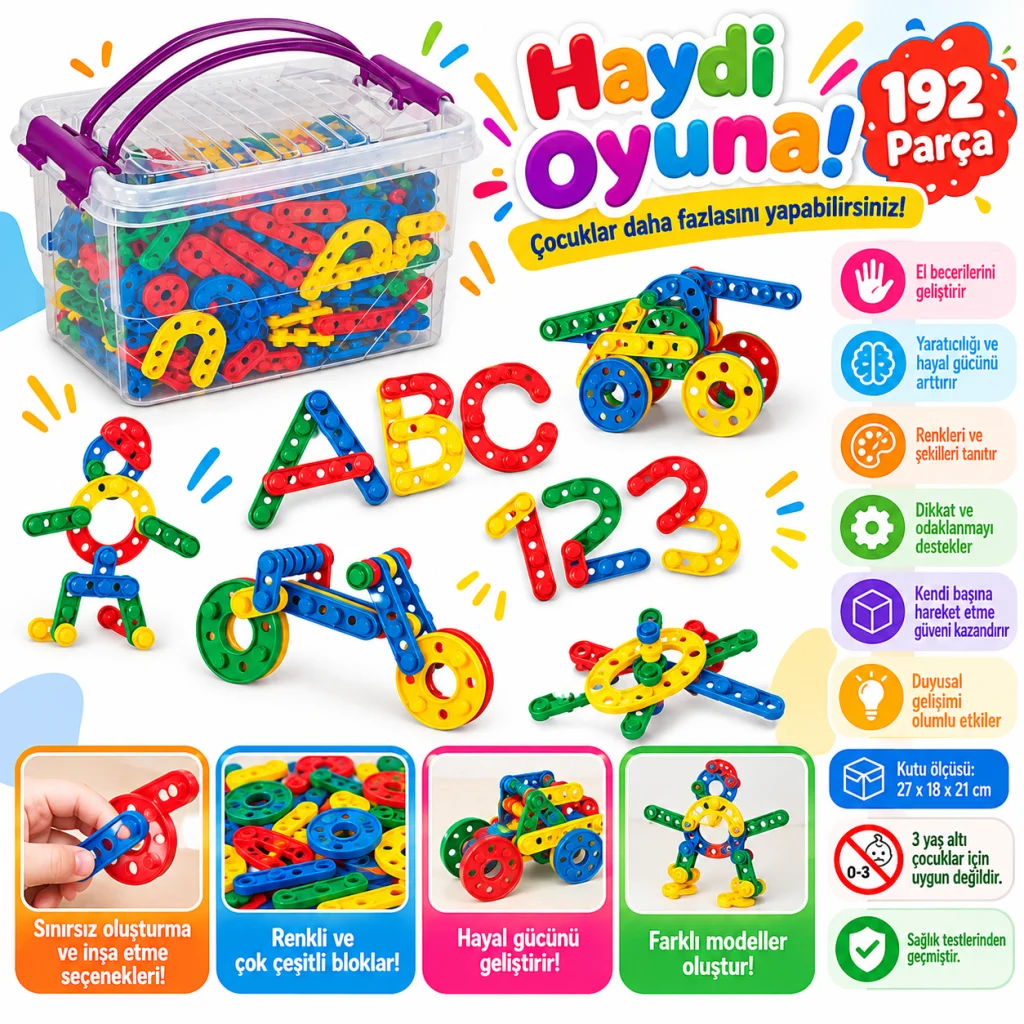 01903 Click Clack 192 Parça BLOK