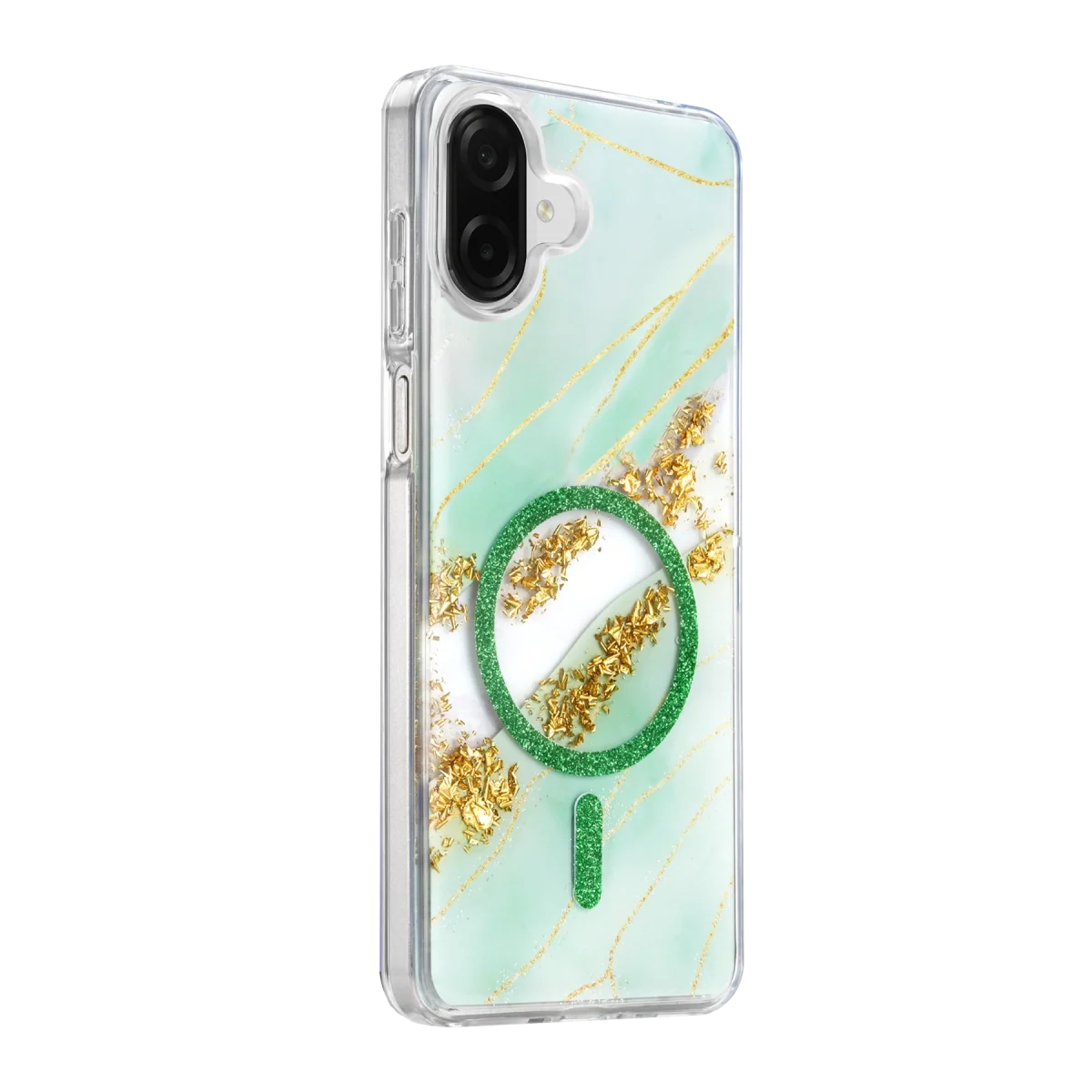 Onegif Samsung Galaxy A07 4g Lotus Simli Magsafe Kapak - Yeşil görsel 2