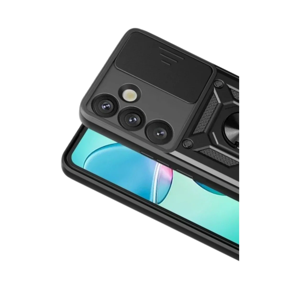 Samsung Galaxy S26 Pars Lens Yüzüklü Silikon - Siyah görsel 2