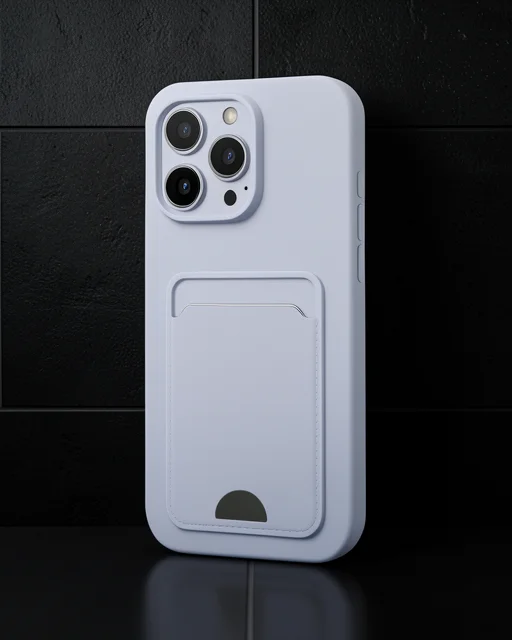 Apple İphone 16 Pro Max Kılıf Kelvin Kartvizitli Silikon - Lila