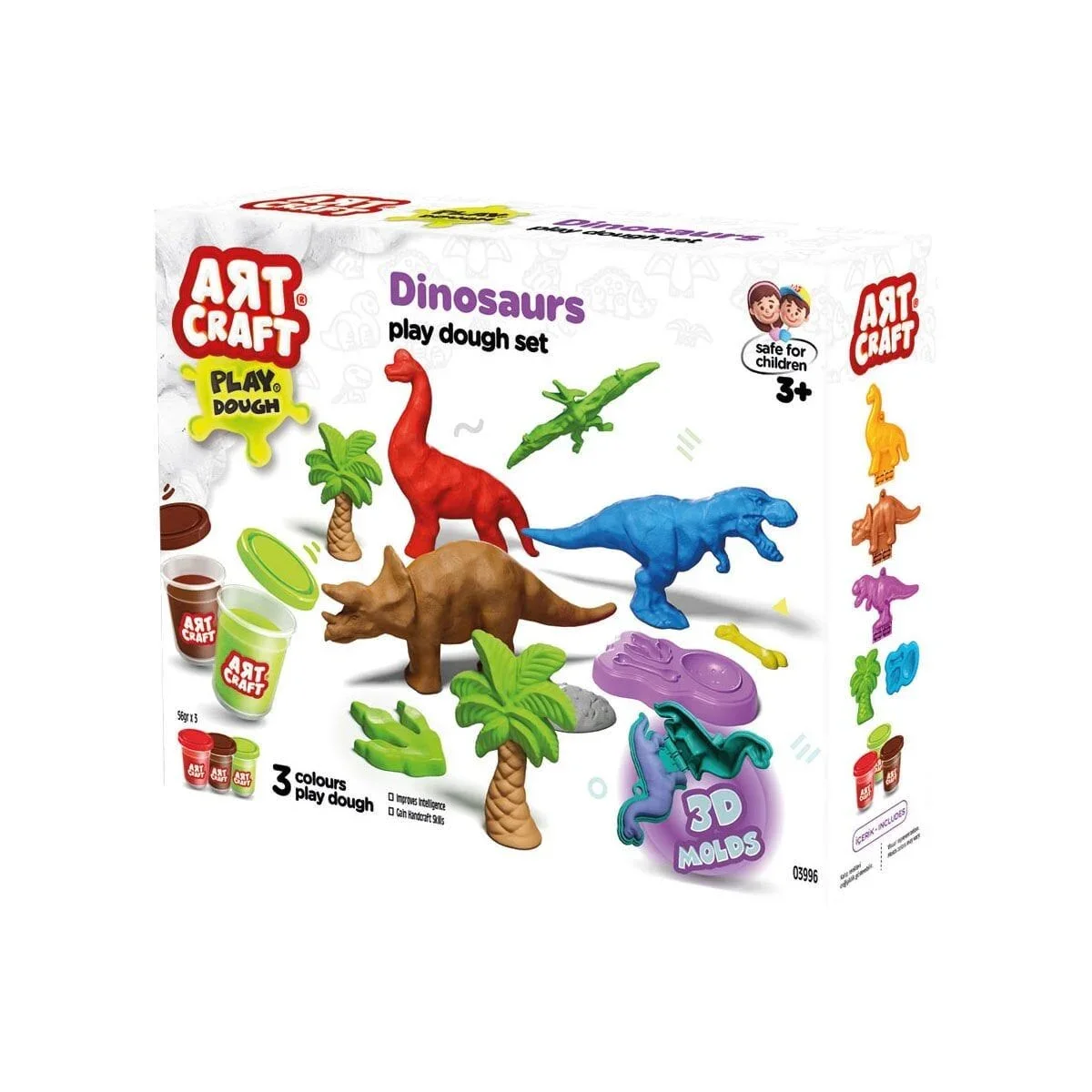 03996 Art Craft Dinozorlar Hamur Set 168 Gr -Fentoys görsel 2