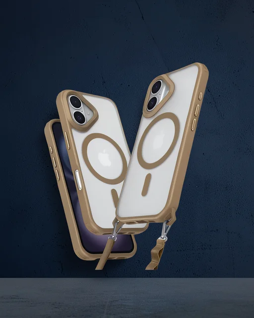 Apple İphone 16 Plus Kılıf Enka Magsafe Silikon Kılıf - Desert