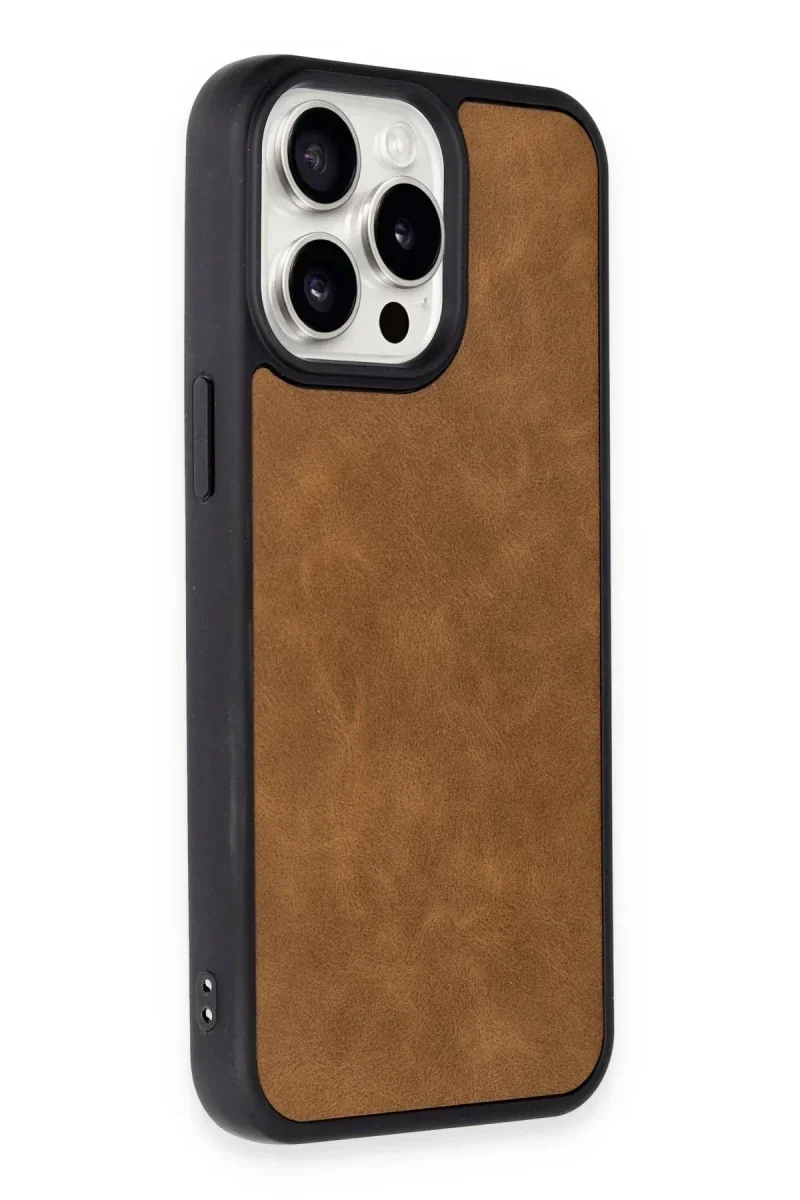 Apple iPhone 14 Pro Max Kılıf Aras Deri Kapak - Taba görsel 2
