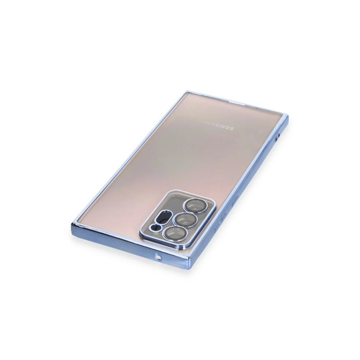 Samsung Galaxy Note 20 Ultra Kılıf Razer Lensli Silikon - Açık Mavi görsel 3