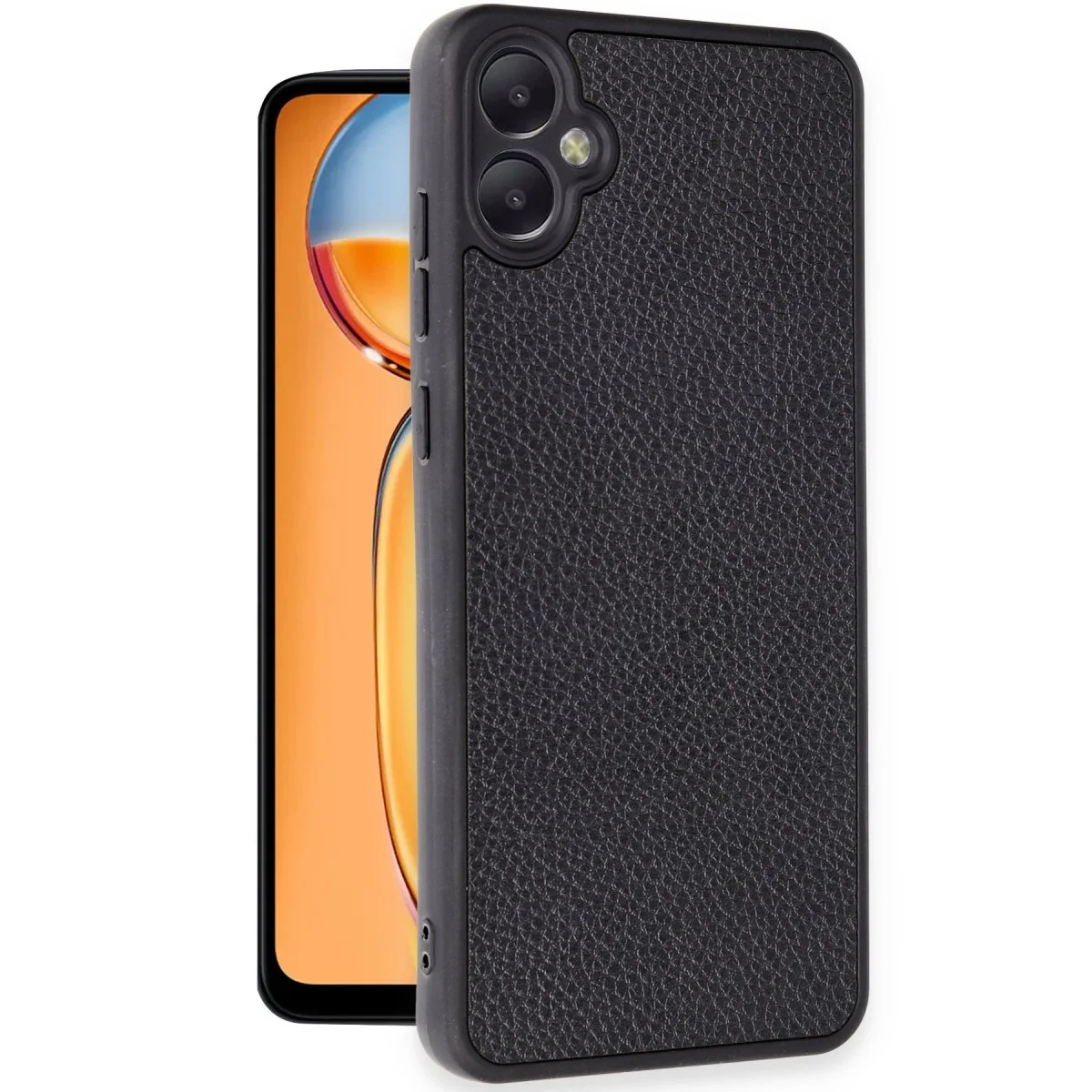 Samsung Galaxy A05 Kılıf Aras Deri Kapak - Siyah görsel 2