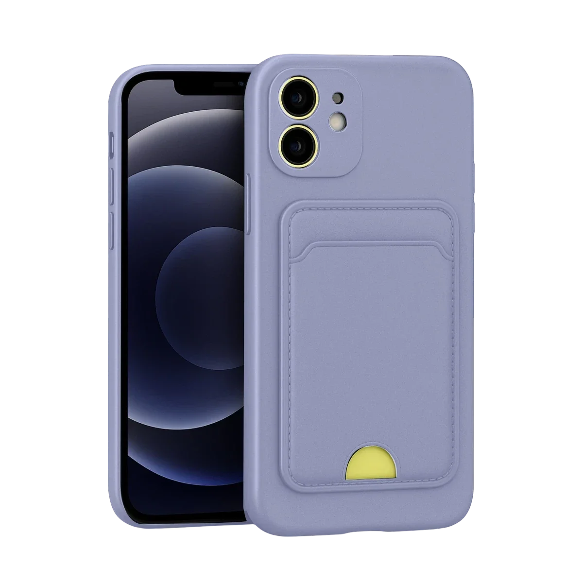 Apple iPhone 11 Kılıf Kelvin Kartvizitli Silikon - Lila