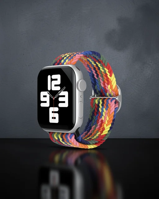 Apple Watch 42mm Kordon - Siyah-kırmızı-sarı