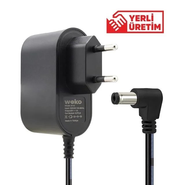 Weko WK-21690 9 Volt 1 Amper 5.5*2.5 Mm Uçlu Priz Tipi Adaptör görsel 5