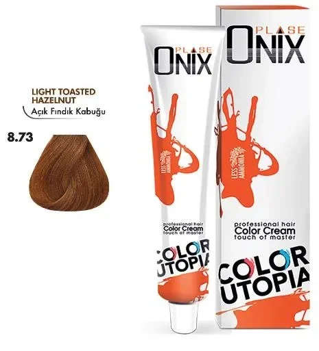 Tüp Saç Boyası 60 ml Profesyonel Krem Boya - 8/73 Açık Fındık Kabuğu