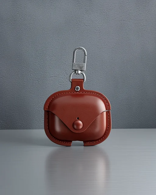 Apple Airpods 3 (3.nesil) Çanta Deri Kılıf - Kahverengi