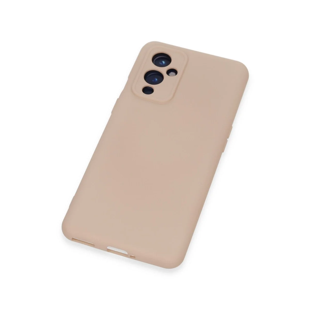 One Plus 9 Kılıf Nano İçi Kadife Silikon - Pudra görsel 4