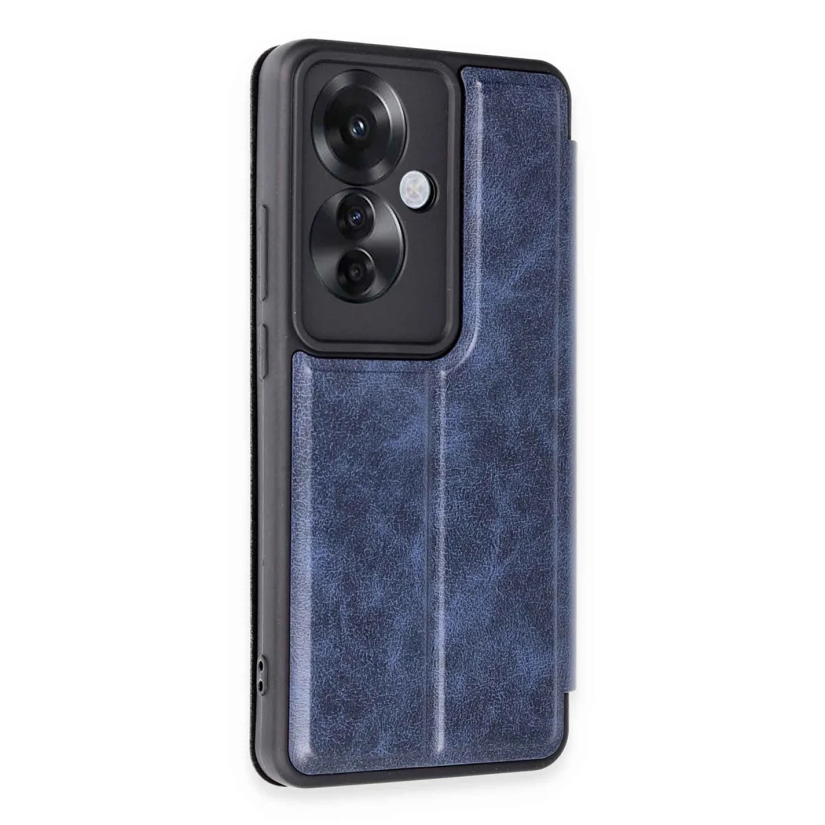 Oppo Reno 11f Kılıf Flip Cover - Lacivert görsel 2
