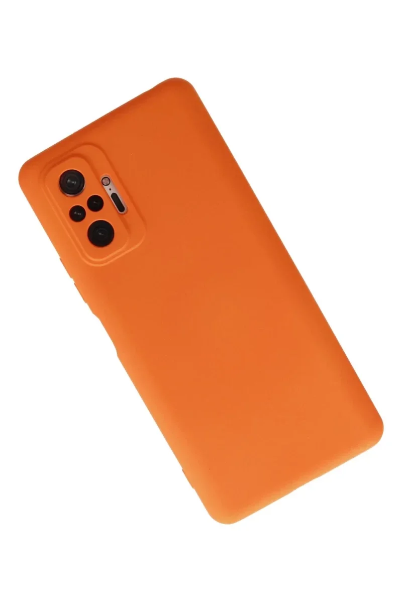 Xiao Red Note 10 Pro Kılıf Nano içi Kadife Silikon - Turuncu görsel 3
