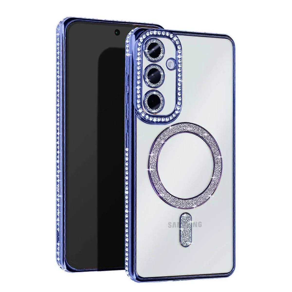 Samsung Galaxy A26 Joke Simli Magneticsafe Kılıf - Mavi görsel 2