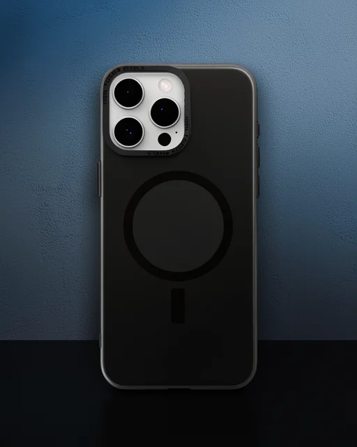 Apple İphone 15 Pro Kılıf Anka Pc Magneticsafe Sert Metal Kapak - Siyah