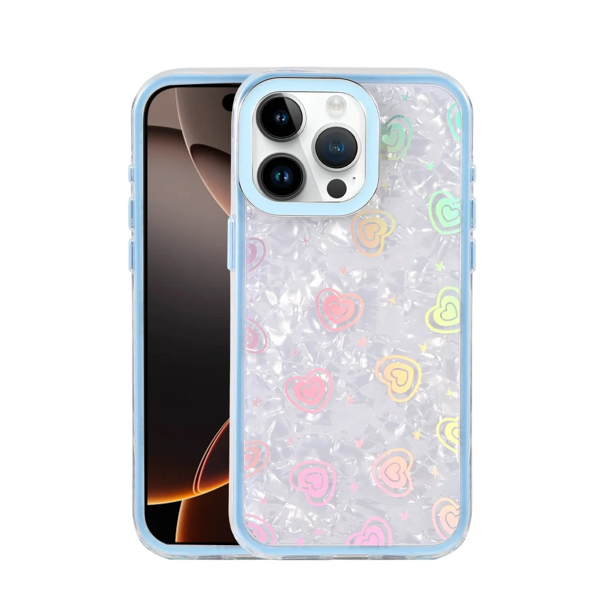 Apple İphone 16 Pro Max Lumi Desenli Kapak - Mavi