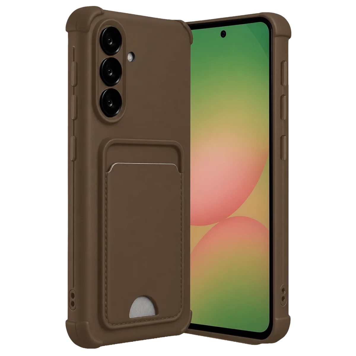 Samsung Galaxy A17 5G Kelvin Kartvizitli Silikon - Kahverengi