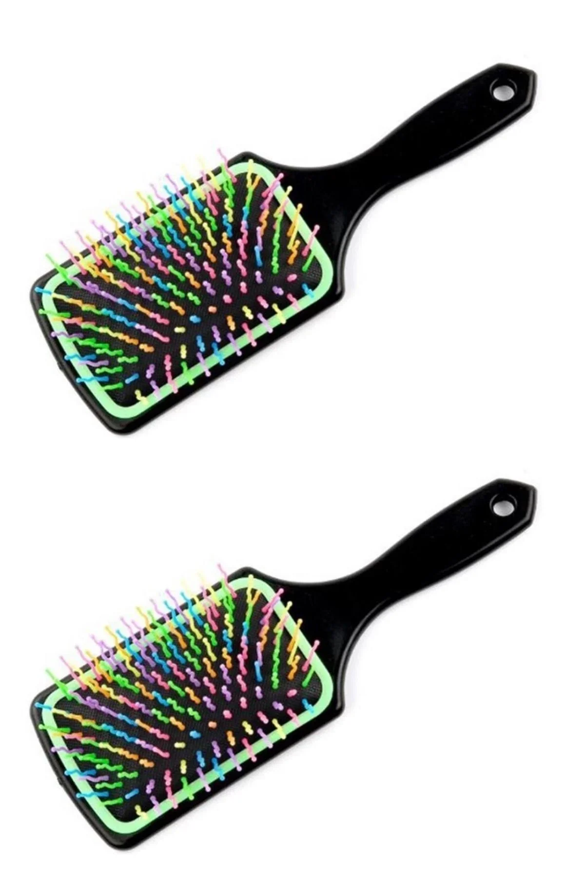 Saç Açıcı Pratik Renkli Uçlu Plastik Saç Fırçası Tarağı Ergonok Tarak görsel 7